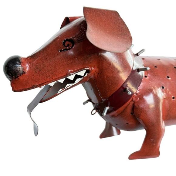 Blue Handworks Spike Metal Dog Candle Holder Home/Garden Decoration Dachshund - Picture 3 of 12